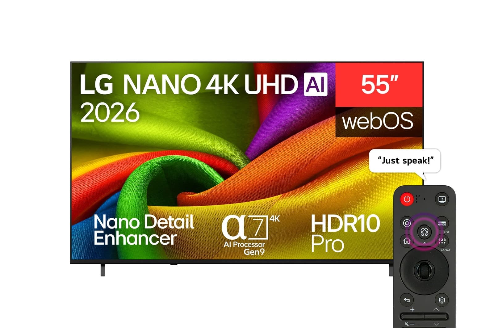 LG 55 Inch Smart TV , 4K UHD NanoCell Built-In Receiver - 55NU840B6LA