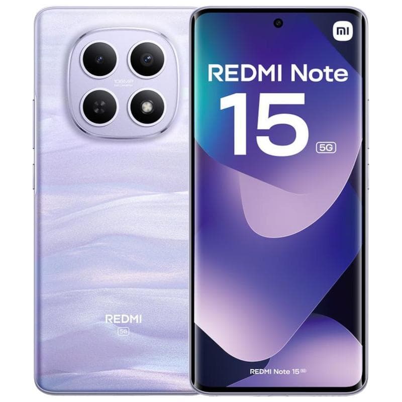 Xiaomi Redmi Note 15 , 256 GB , 8 GB , 5G , Dual-SIM - Mist Purple